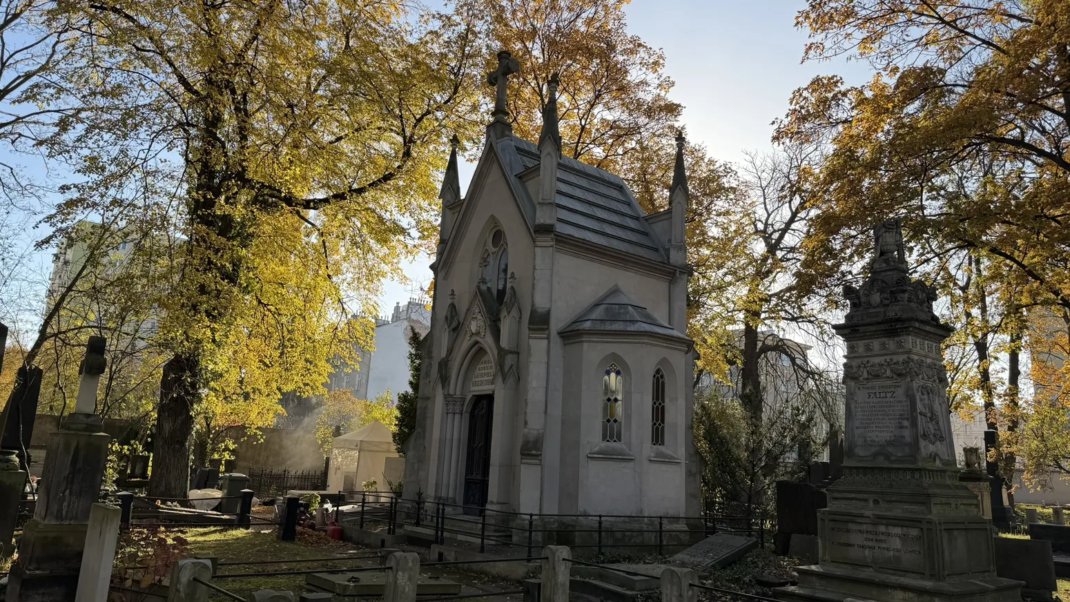 Historic Gothic Revival tomb at Warsaw Evangelical-Reformed Cemetery