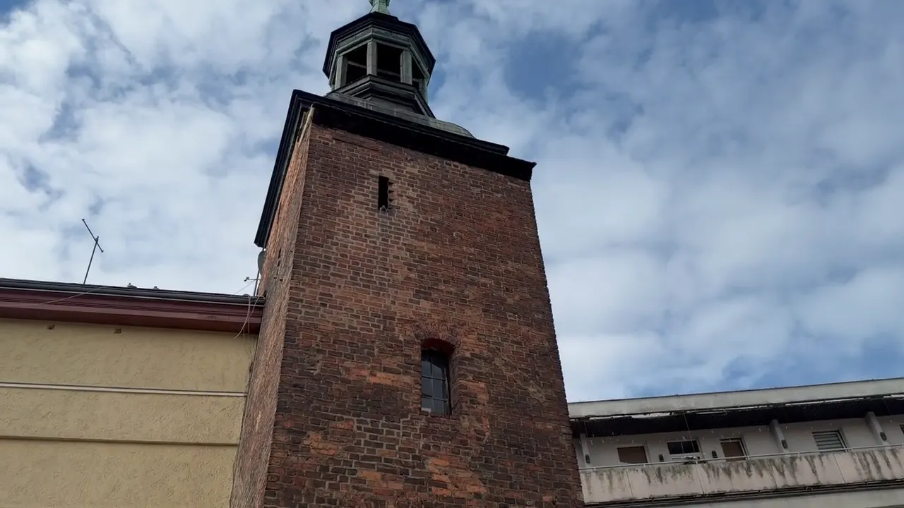 Historic brick Bath or Hunger Tower in Zielona Góra